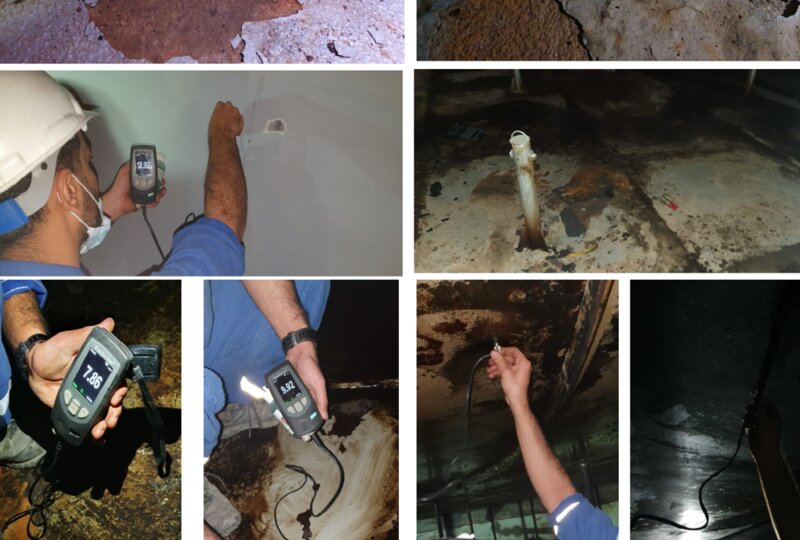 Corrosion damage on industrial equipment